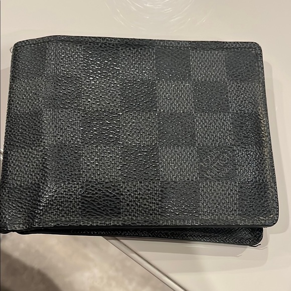 💯 authentic Louis Vuitton damier graphite graphite canvas men’s multiple wallet - Picture 13 of 14